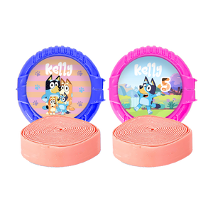 Gepersonaliseerde Bluey (Meisjes) ronde kauwgom rollen