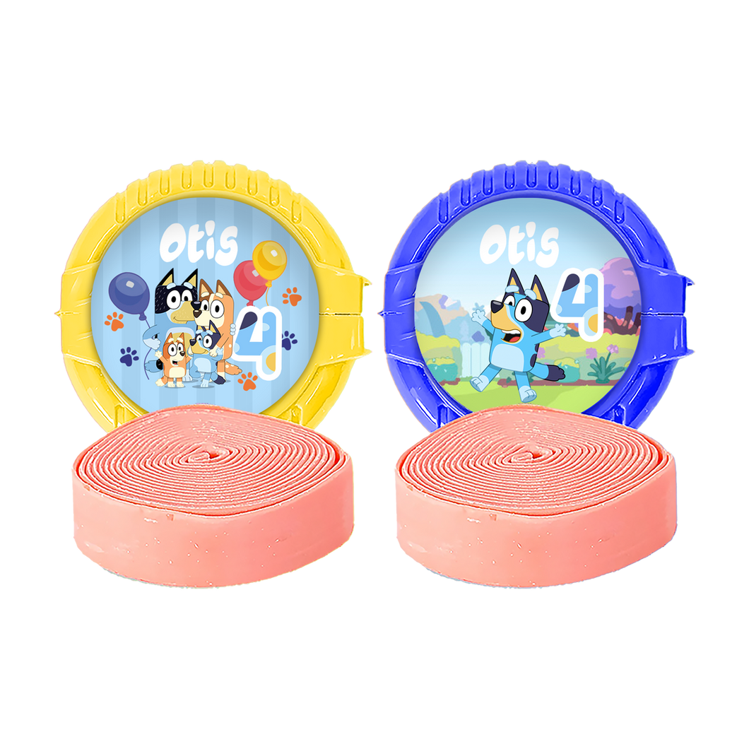 Gepersonaliseerde Bluey (Jongens) ronde kauwgom rollen