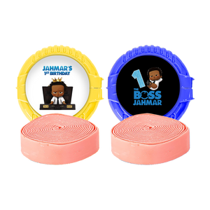 Gepersonaliseerde Boss Baby ronde kauwgom rollen