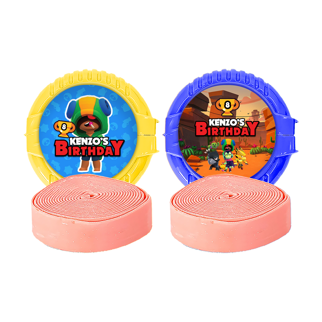 Gepersonaliseerde Brawl Stars ronde kauwgom rollen