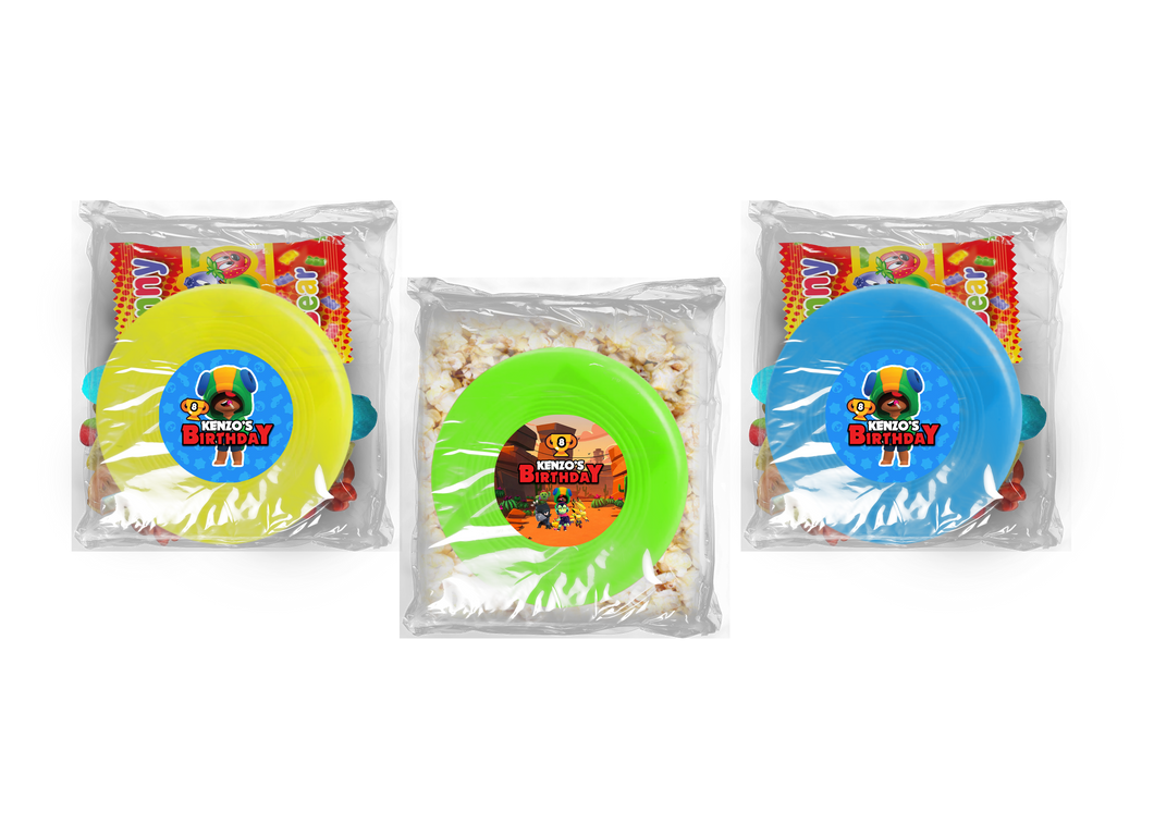 Gepersonaliseerde Brawl Stars snoep of popcorn frisbee zakjes