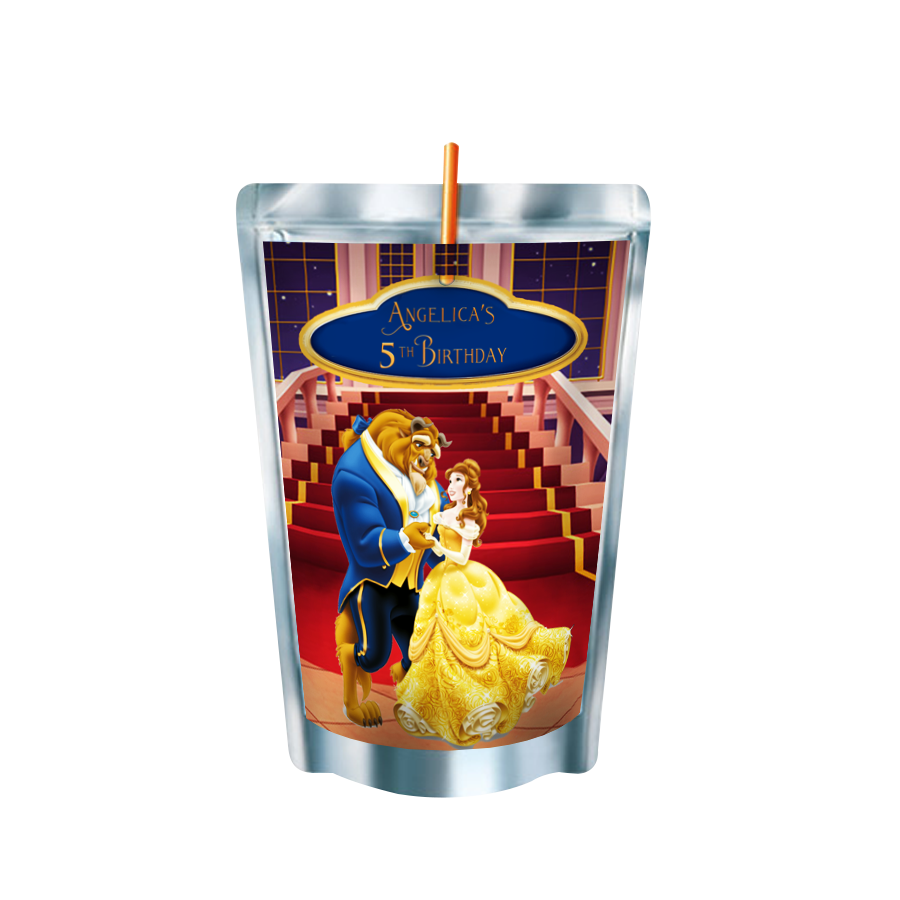 Gepersonaliseerde Belle en het Beest Capri-Sun labels en stickers