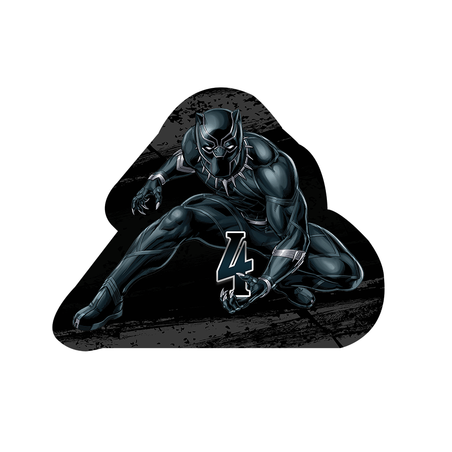 Gepersonaliseerde Black Panther centerpiece (tafel decoratie)