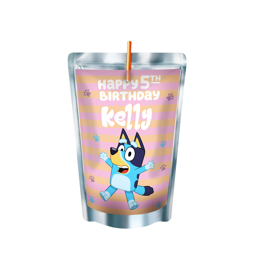 Gepersonaliseerde Bluey (Meisjes) Capri-Sun labels en stickers