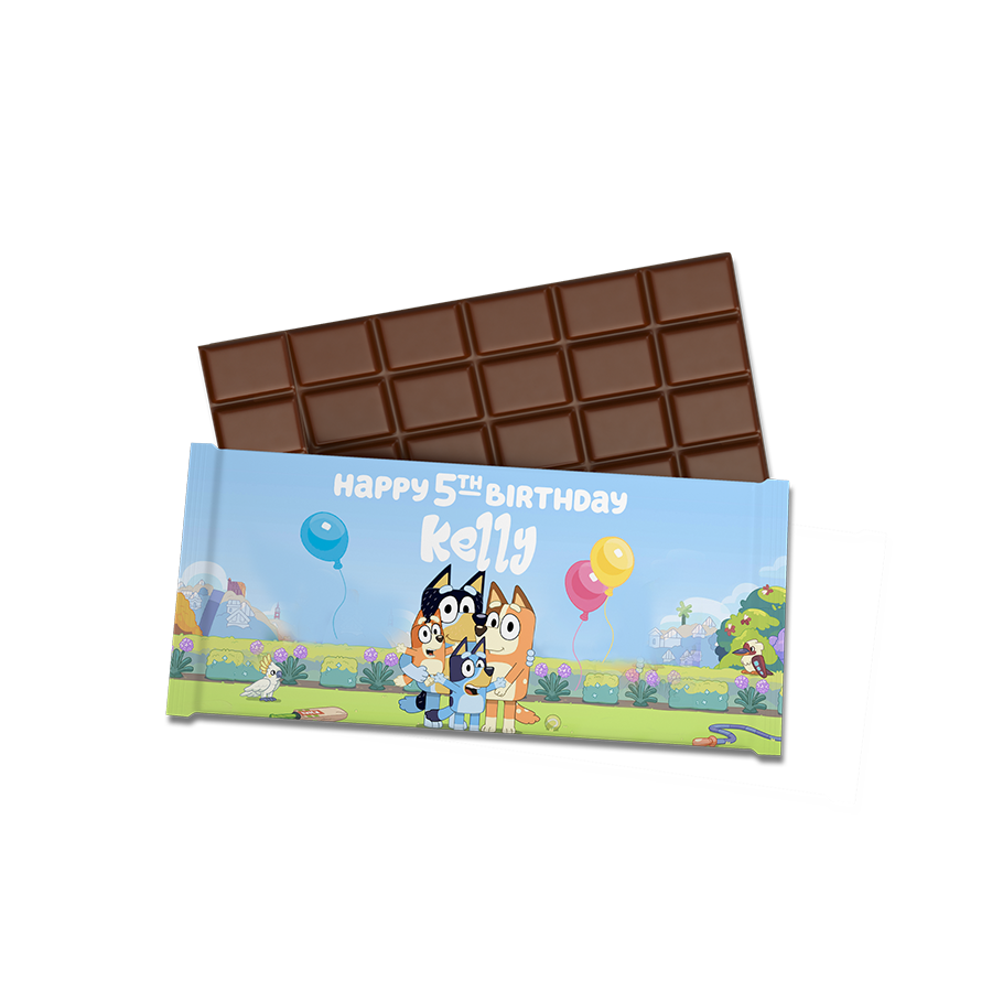 Gepersonaliseerde Bluey (Meisjes) chocoladereep