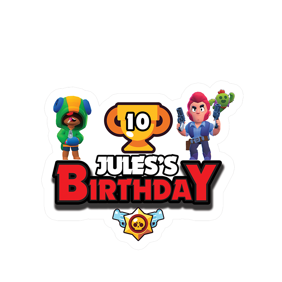 Gepersonaliseerde Brawl Stars centerpiece (tafel decoratie)