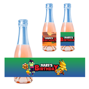 Gepersonaliseerde Brawl Stars Kinder champagne / Bubbelsap labels