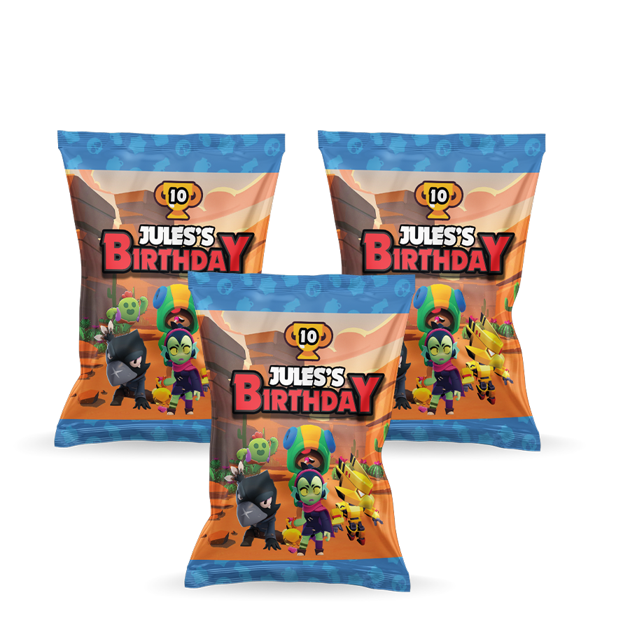 Gepersonaliseerde Brawl Stars popcorn uitdeelzakjes
