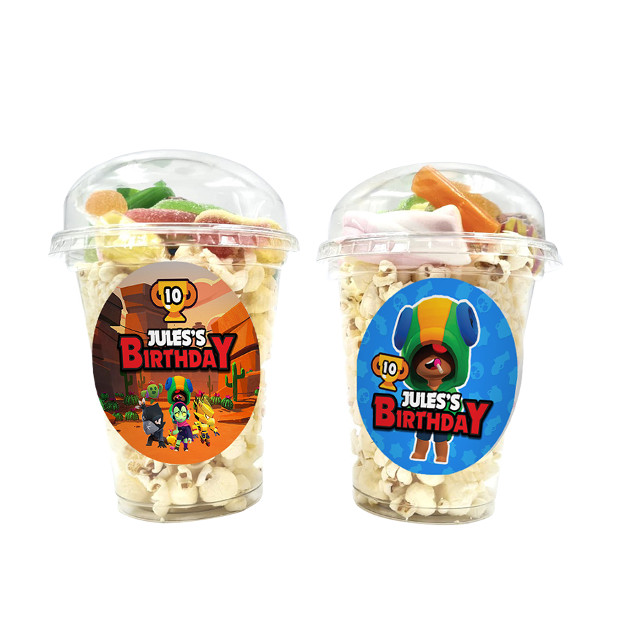 Gepersonaliseerde Brawl Stars snoep en popcorn bekers