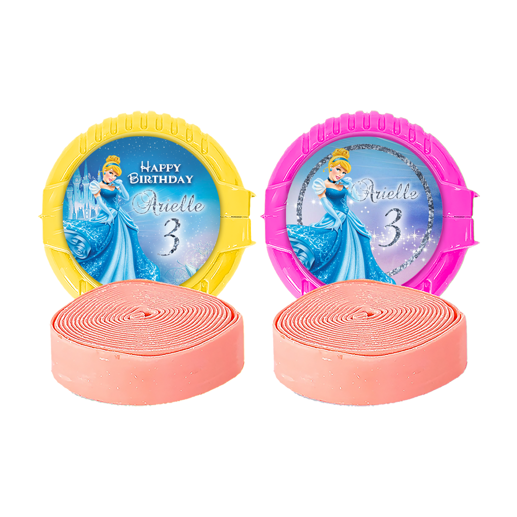 Gepersonaliseerde Assepoester ronde kauwgom rollen