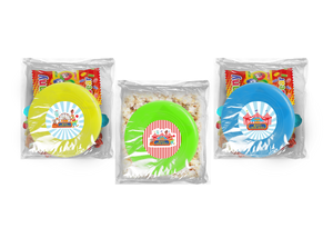 Gepersonaliseerde Circus snoep of popcorn frisbee zakjes