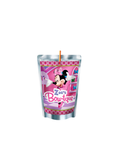 Gepersonaliseerde Minnie Mouse Bowtique Capri-Sun labels en stickers