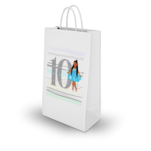 Gepersonaliseerde Pastel Silver traktatie uitdeel tasjes