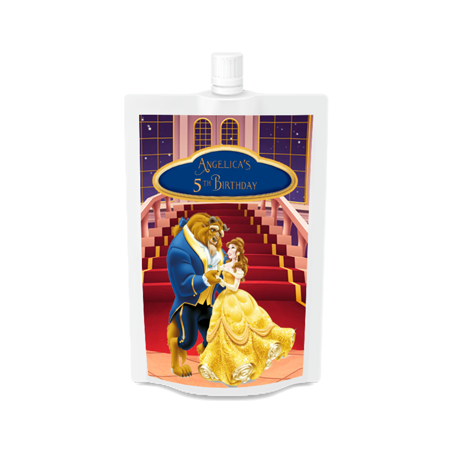 Gepersonaliseerde Belle en het Beest Drinkzakjes