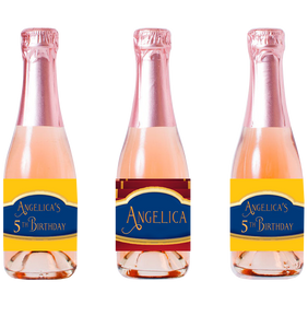 Gepersonaliseerde Belle en het Beest Kinder champagne / Bubbelsap labels