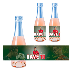 Gepersonaliseerde Ronaldo Kinder champagne / Bubbelsap labels