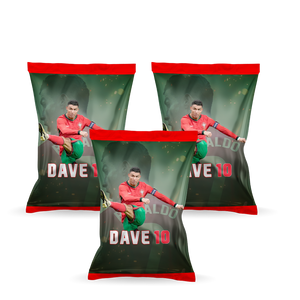 Gepersonaliseerde Ronaldo popcorn uitdeelzakjes