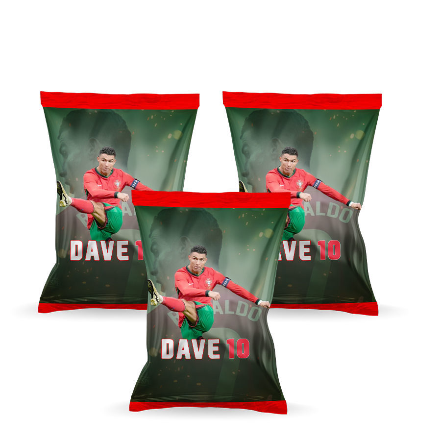Gepersonaliseerde Ronaldo popcorn uitdeelzakjes