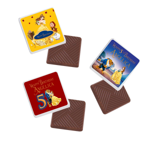 Gepersonaliseerde Belle en het Beest napolitaanse chocolaatjes