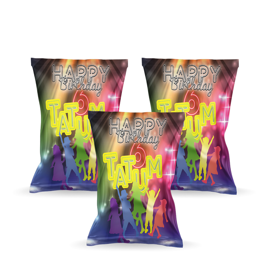 Gepersonaliseerde Disco popcorn uitdeelzakjes