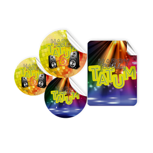 Gepersonaliseerde Disco Stickers