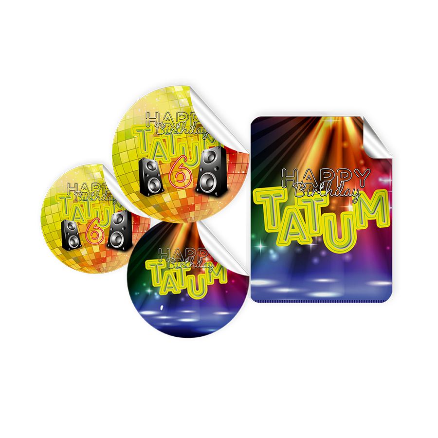Gepersonaliseerde Disco Stickers
