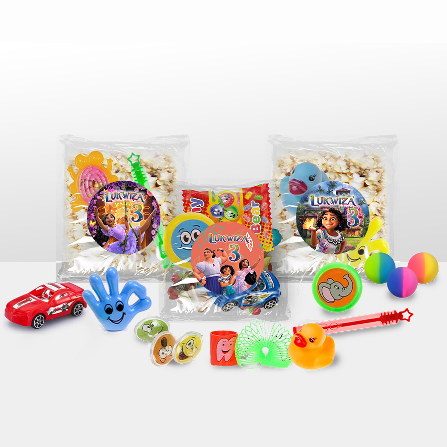 Gepersonaliseerde Encanto snoep en popcorn speelgoed traktatie