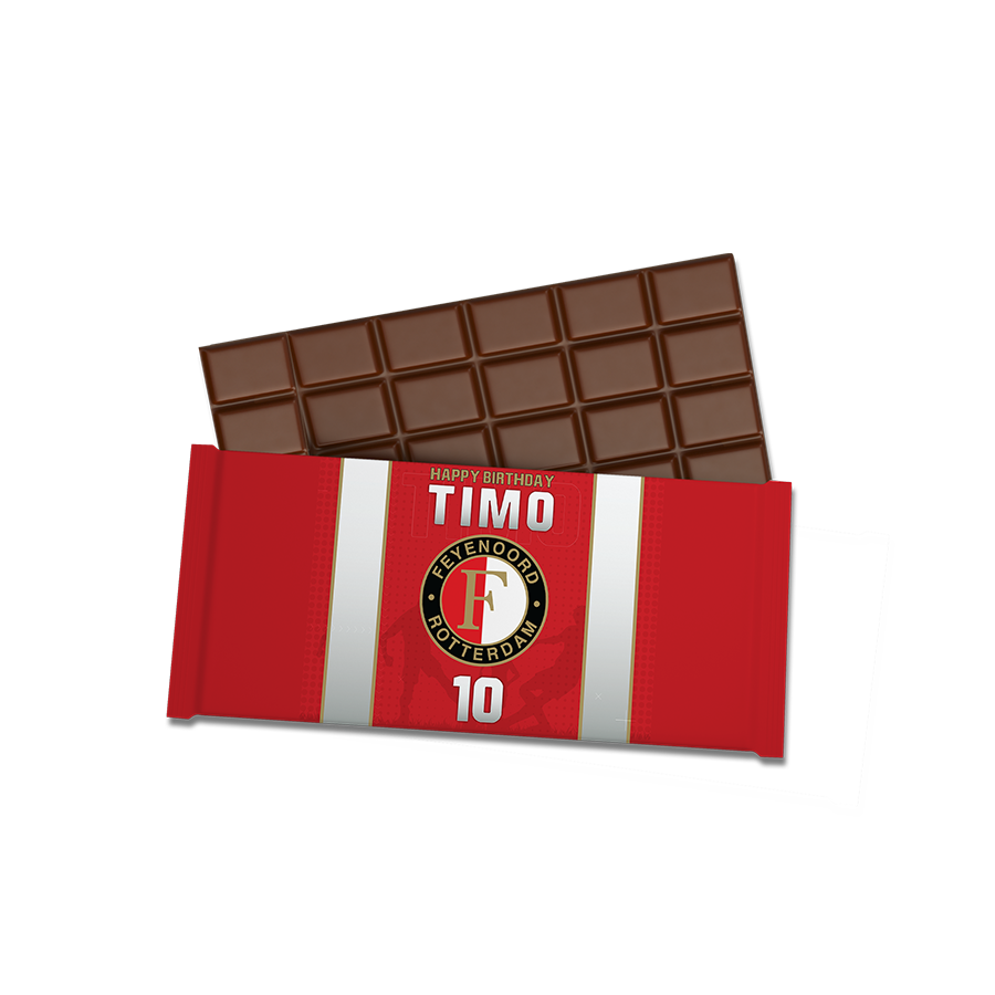 Gepersonaliseerde Feyenoord chocoladereep