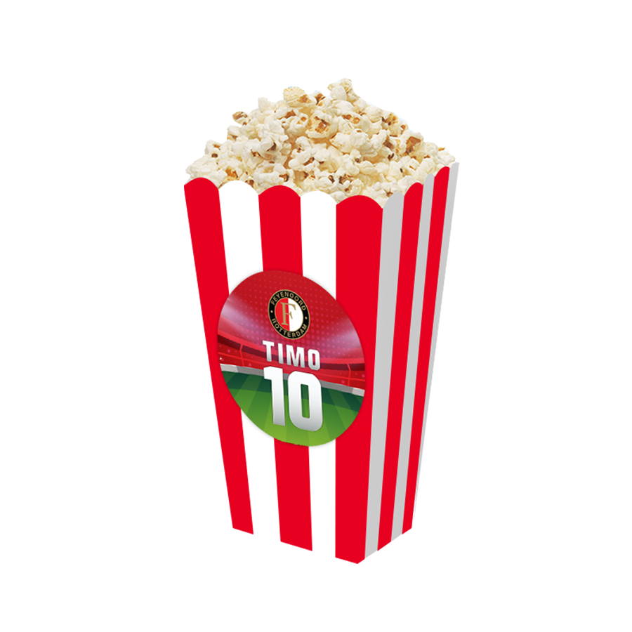 Gepersonaliseerde Feyenoord 3D popcorn bakjes