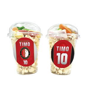 Gepersonaliseerde Feyenoord snoep en popcorn bekers