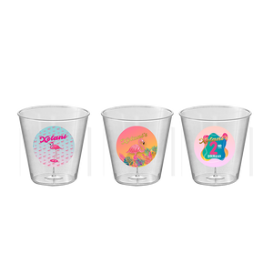 Gepersonaliseerde transparante Flamingo bekers