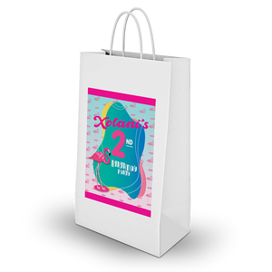Gepersonaliseerde Flamingo traktatie uitdeel tasjes