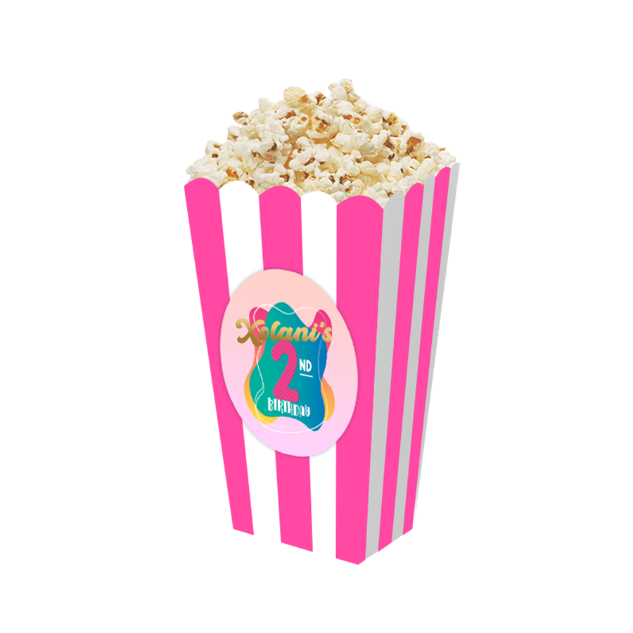 Gepersonaliseerde Flamingo 3D popcorn bakjes