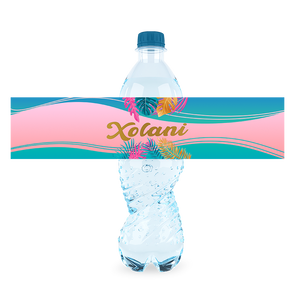 Gepersonaliseerde Flamingo waterfles labels en stickers