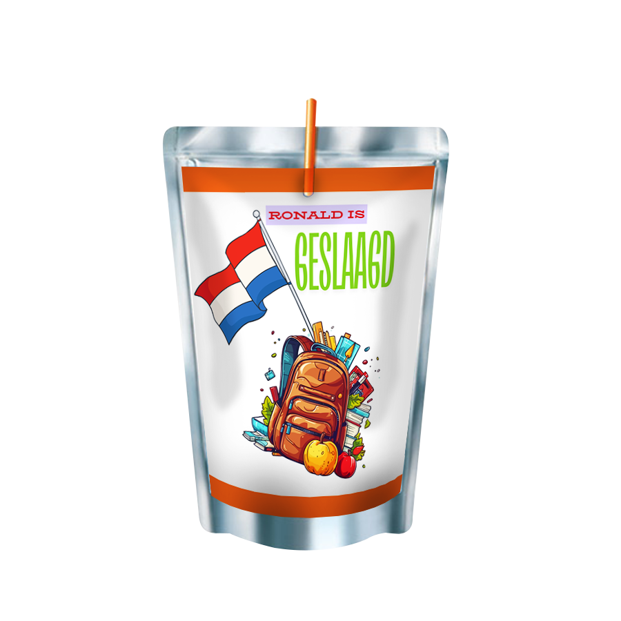 Gepersonaliseerde Feestelijke Geslaagd Capri-Sun labels en stickers