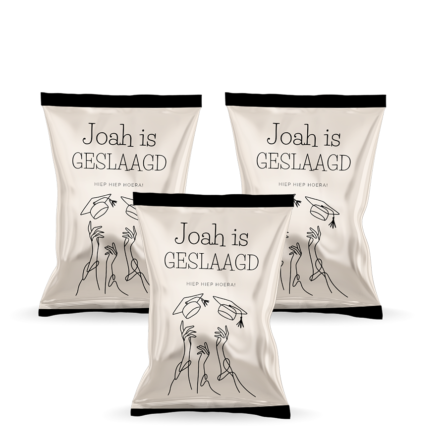 Gepersonaliseerde Abstract Geslaagd popcorn uitdeelzakjes