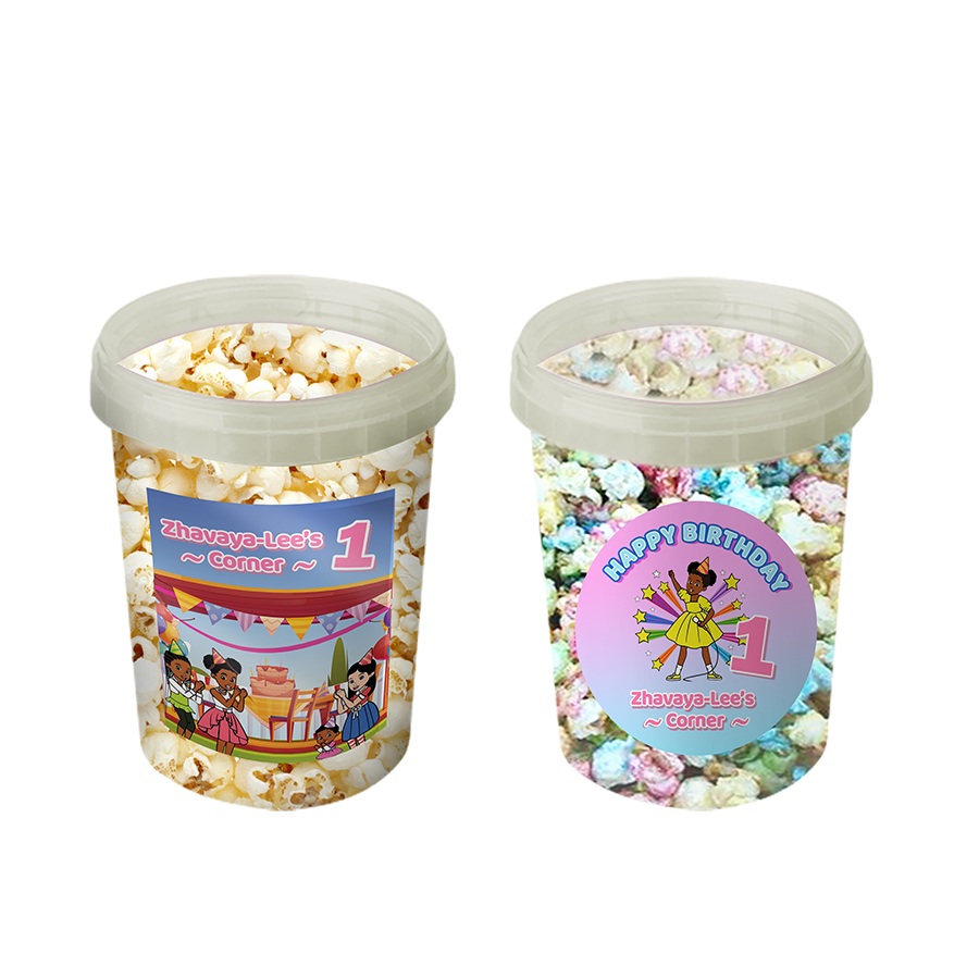 Gepersonaliseerde Gracie's Corner popcorn emmers