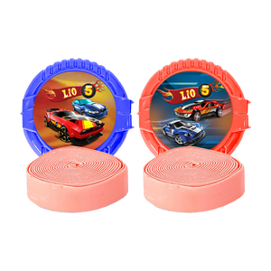 Gepersonaliseerde Hotwheels ronde kauwgom rollen