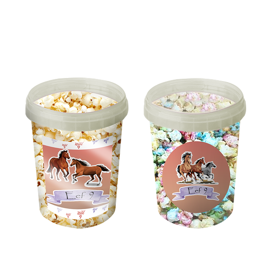 Gepersonaliseerde Paarden popcorn emmers