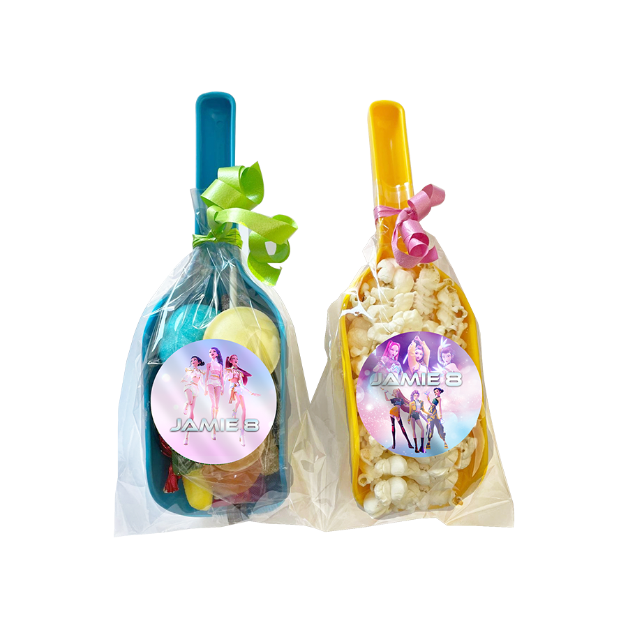 Gepersonaliseerde KPop Demon Hunters snoep en popcorn schepjes