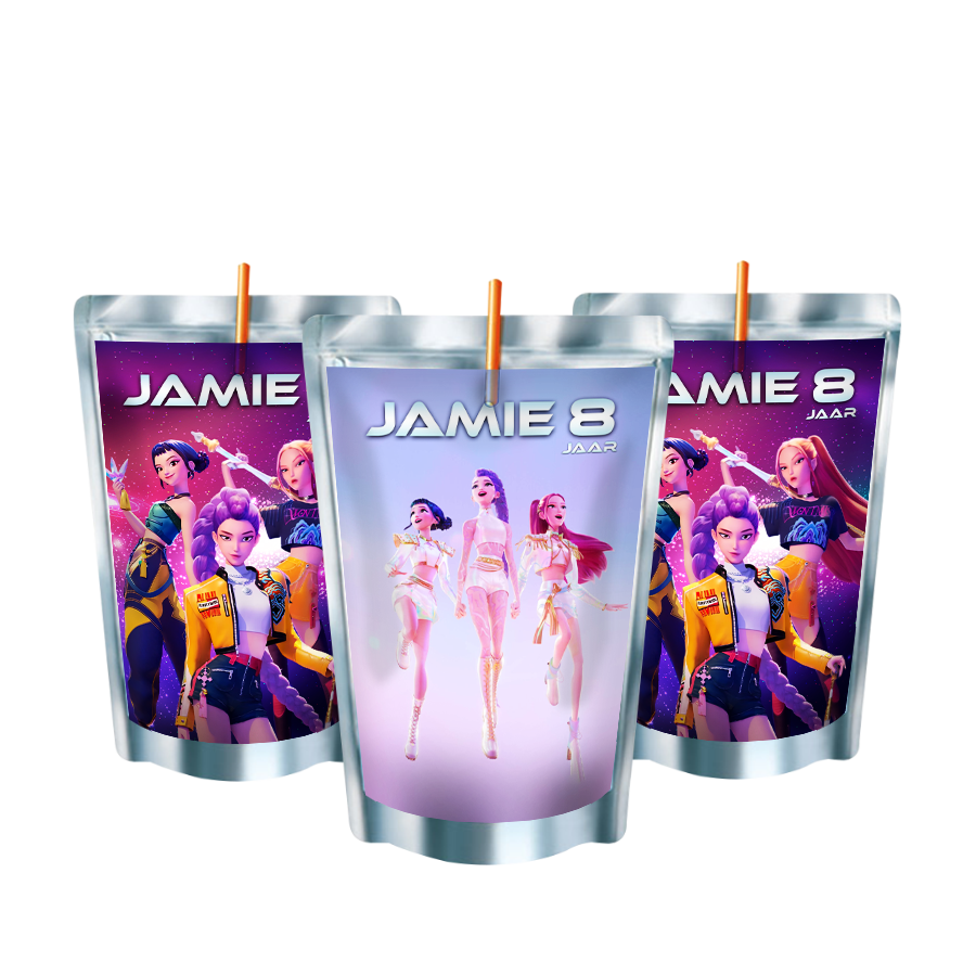 Gepersonaliseerde KPop Demon Hunters Capri-Sun labels en stickers