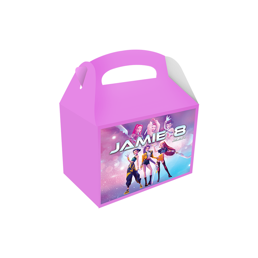 Gepersonaliseerde KPop Demon Hunters traktatie uitdeel doos