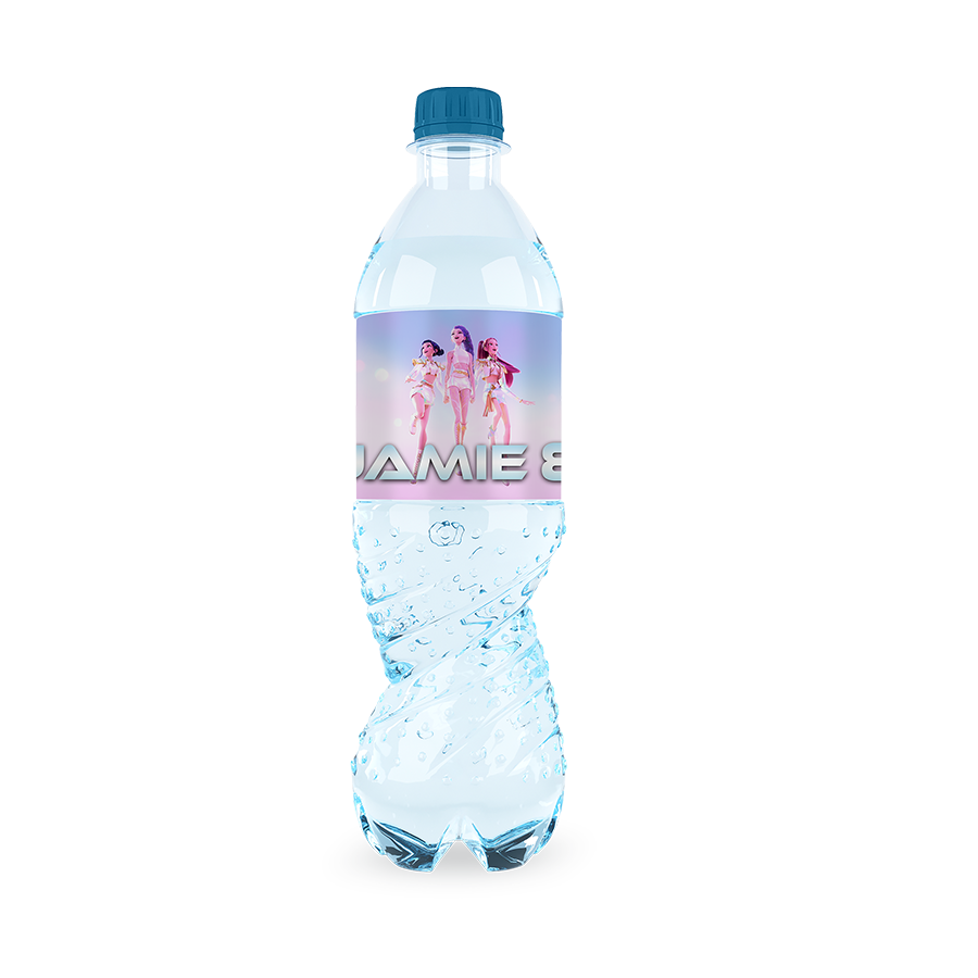 Gepersonaliseerde KPop Demon Hunters waterfles labels en stickers