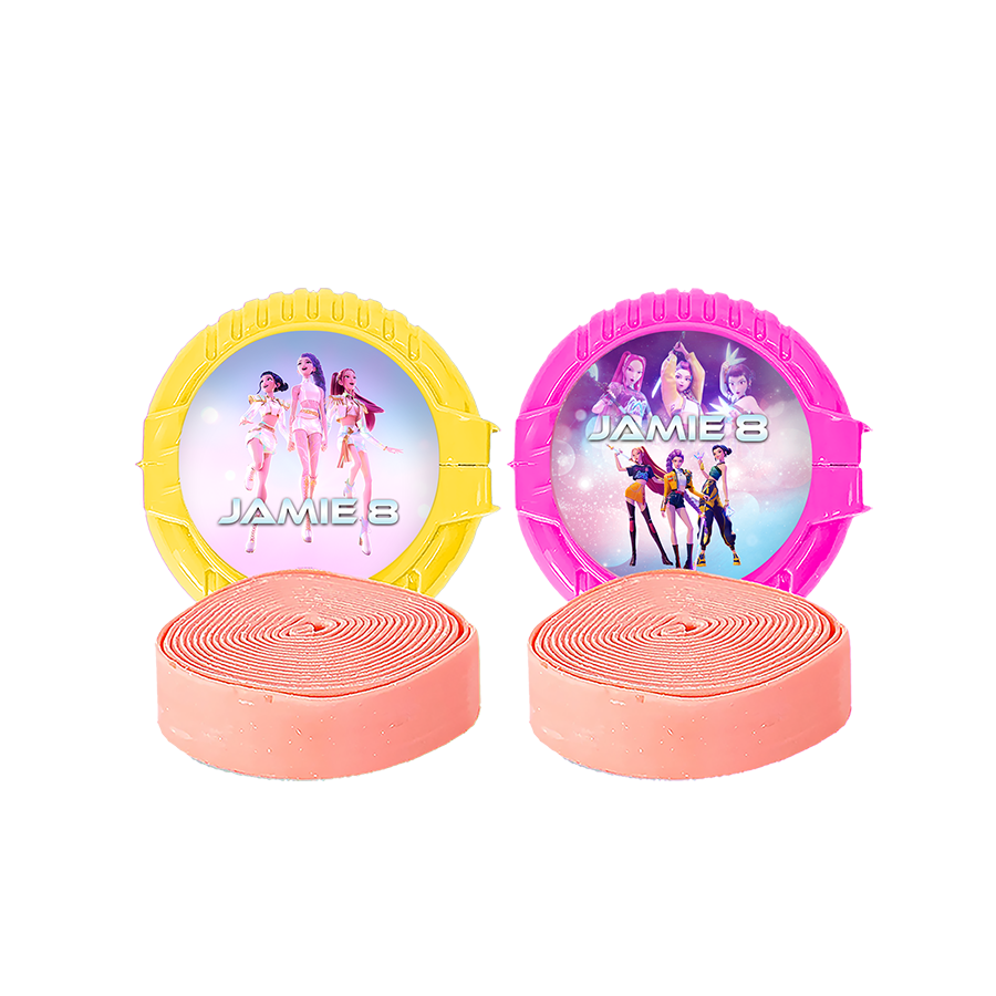 Gepersonaliseerde KPop Demon Hunters ronde kauwgom rollen