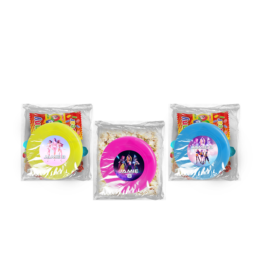 Gepersonaliseerde KPop Demon Hunters snoep of popcorn frisbee zakjes