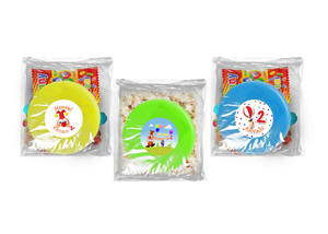Gepersonaliseerde Jokie & Jet snoep of popcorn frisbee zakjes