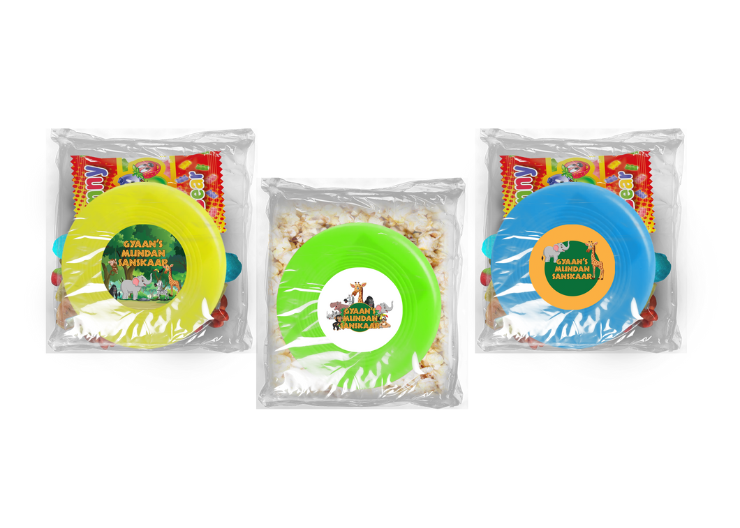 Gepersonaliseerde Jungle Fever snoep of popcorn frisbee zakjes