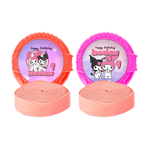 Gepersonaliseerde Kuromi en My Melody ronde kauwgom rollen