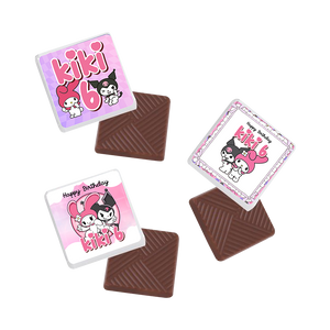 Gepersonaliseerde Kuromi en My Melody napolitaanse chocolaatjes