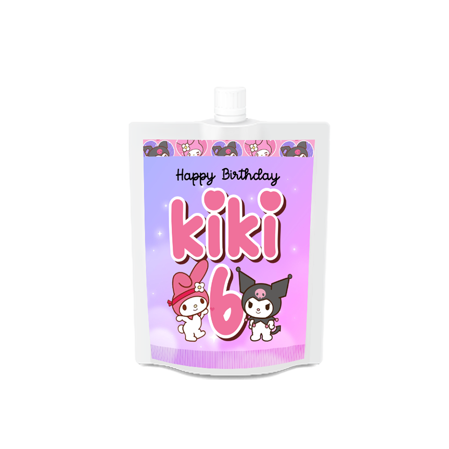 Gepersonaliseerde Kuromi en My Melody Drinkzakjes